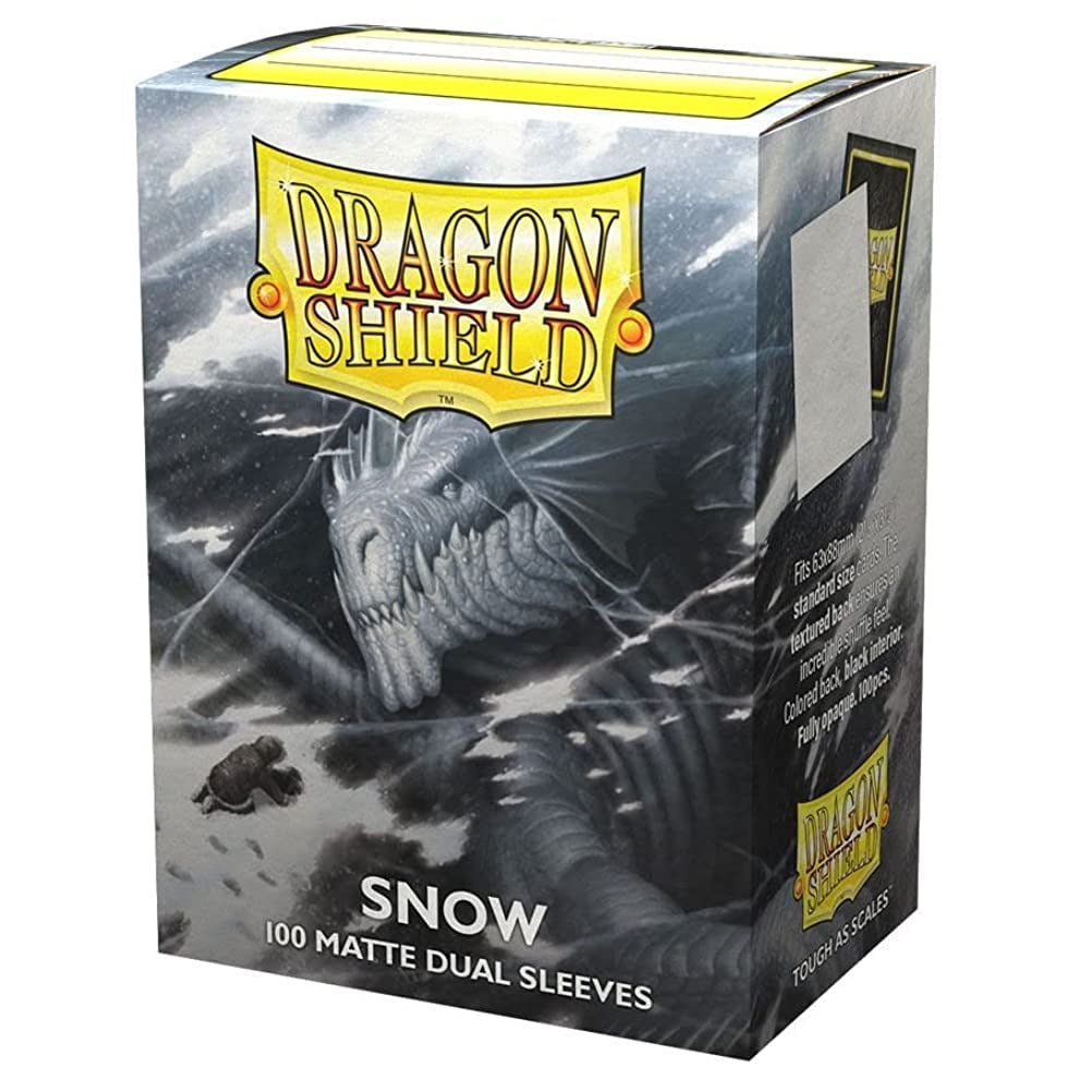 Dragon Shield Sleeves: Standard Matte Dual - Snow 100CT