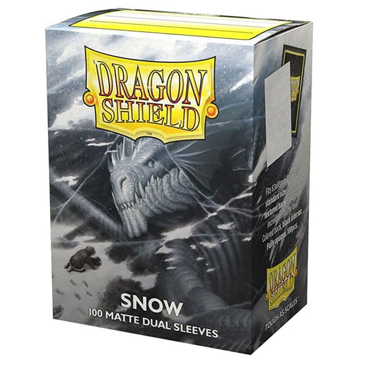 Dragon Shield Sleeves: Standard Matte Dual - Snow 100CT