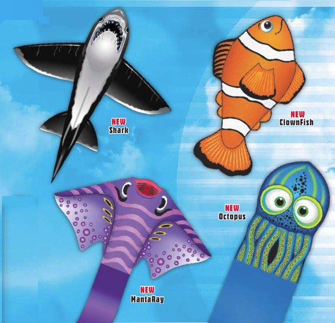 X Kites Rare Ocean Assortment Nylon Kite, 39 Inches Tall