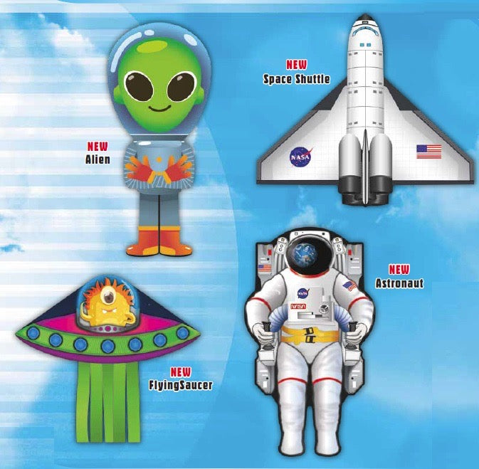 X Kites Rare Outer Space Nylon Kite, 39 Inches Tall