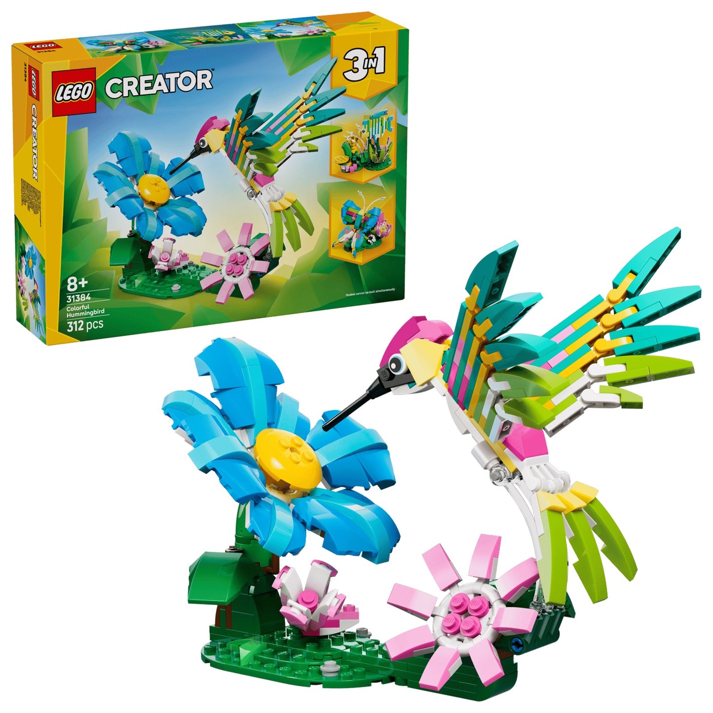 LEGO Creator 3 - in - 1 Wild Animals: Colorful Hummingbird 31384