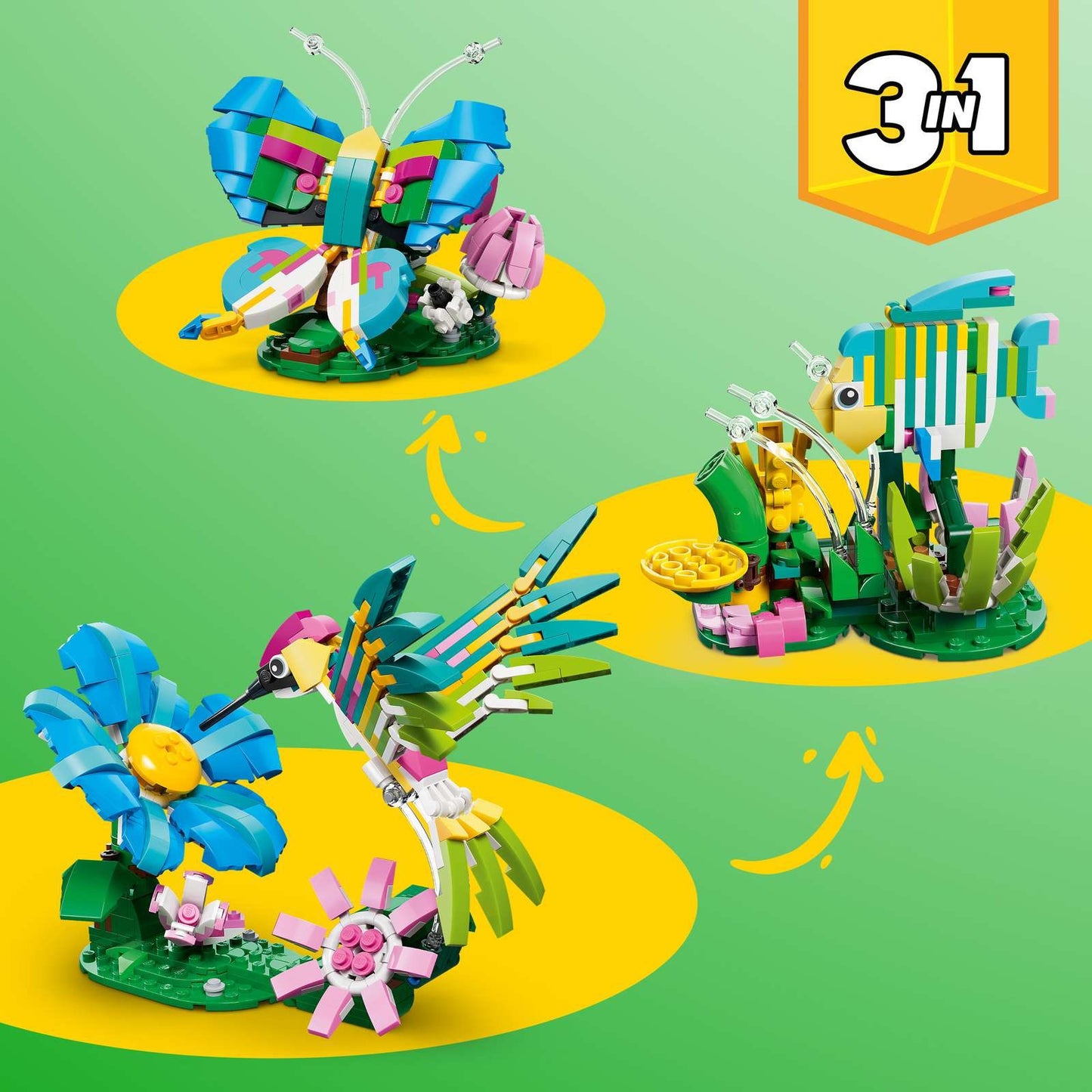LEGO Creator 3 - in - 1 Wild Animals: Colorful Hummingbird 31384