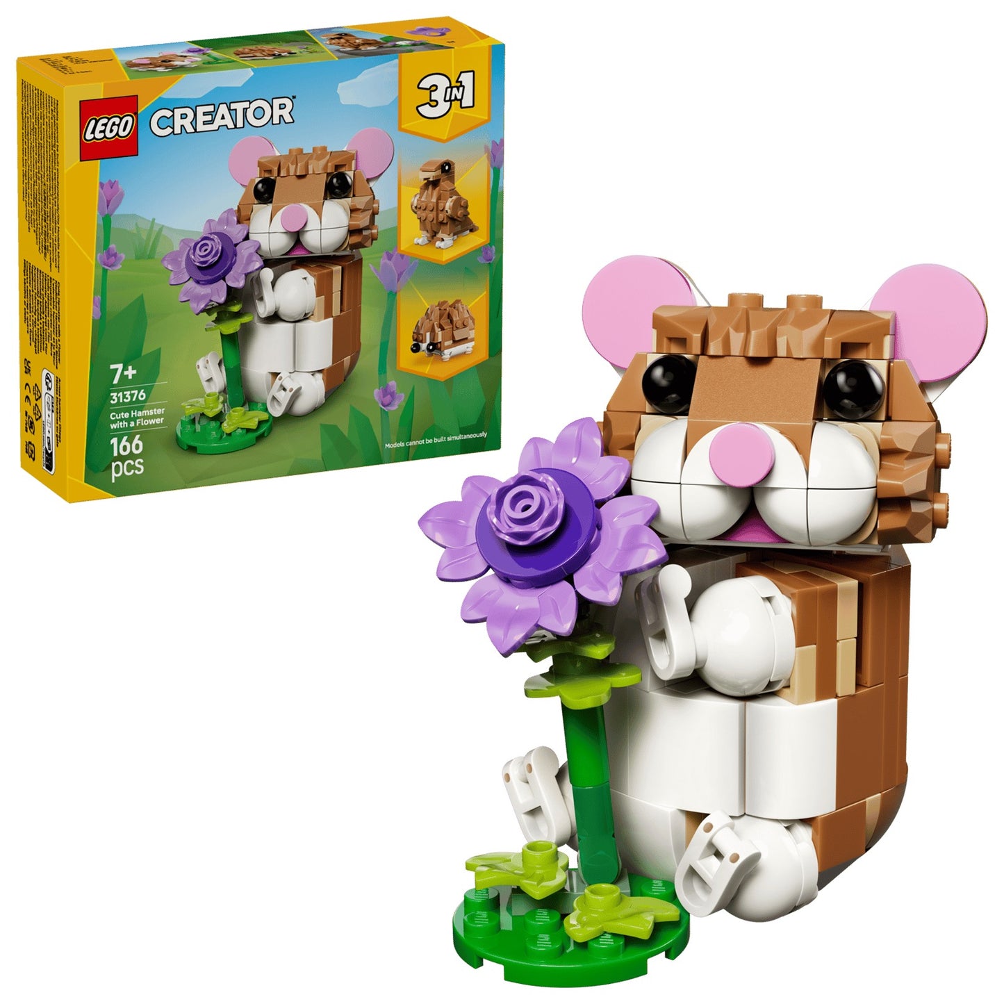 LEGO Creator 3 in 1 Cute Hamster with a Flower 31376