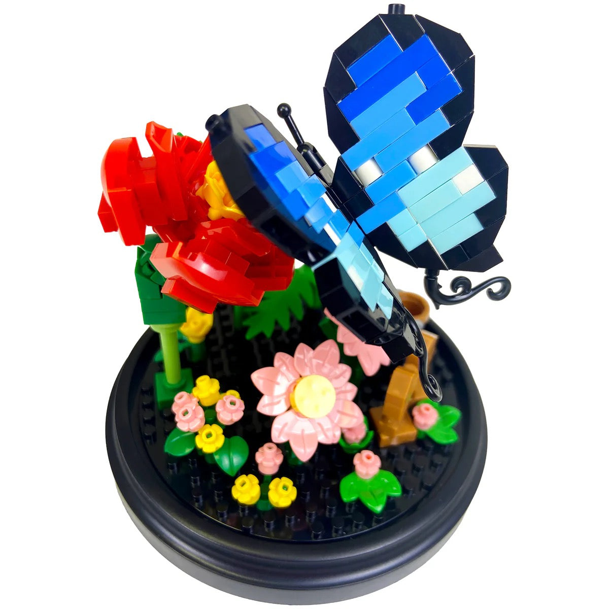 Botanical Blocks Blue Butterfly Building Puzzle Display Dome