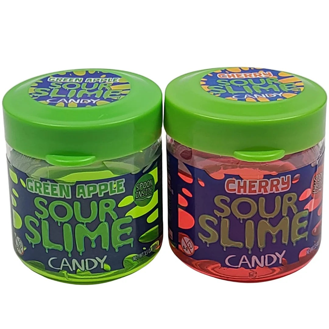 Slime Sour Candy Green Apple/Cherry 3.5oz 1ct
