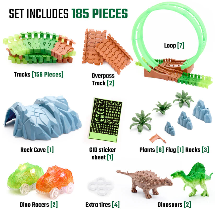 JitteryGit Dino Track Forest Set