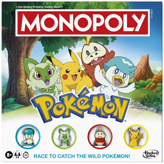 Monopoly Pokémon Edition Board Game, Games for Pokémon Fans