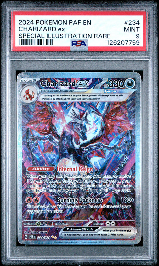 Charizard ex 234/091 SIR PSA 9 – Pokémon Paldean Fates 2024