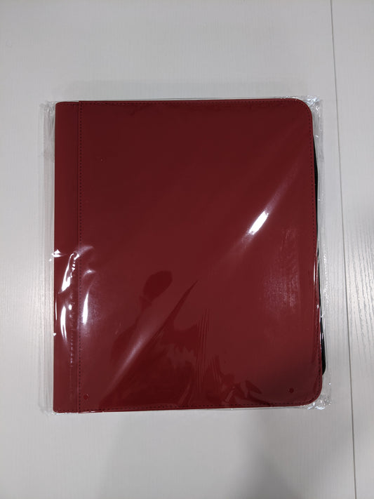 Generic 9-Pocket Zippered Toploader Binder - Red (Holds 252)