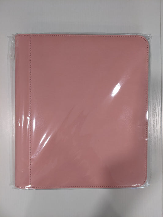 Generic 9-Pocket Zippered Toploader Binder - Pink (Holds 252)