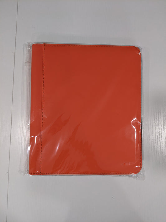 Generic 9-Pocket Zippered Toploader Binder - Orange (Holds 252)
