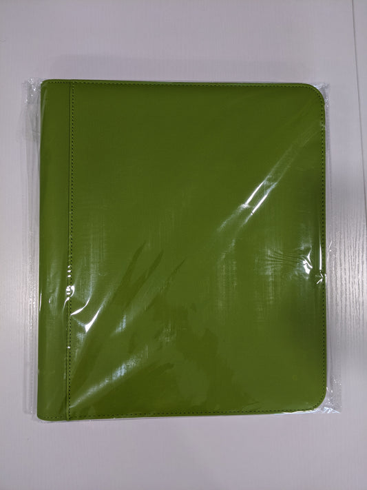 Generic 9-Pocket Zippered Toploader Binder - Lime (Holds 252)