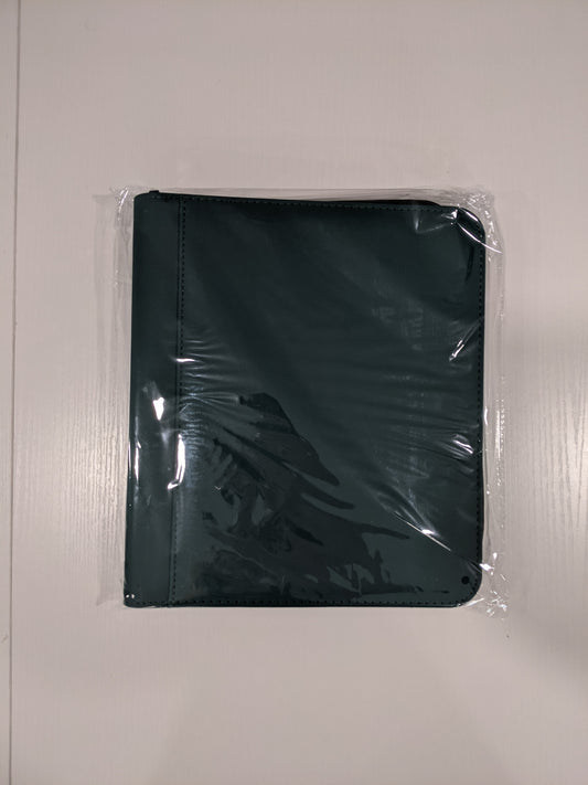 Generic 4-Pocket Zippered Toploader Binder - Diamond Texture Green (Holds 128)