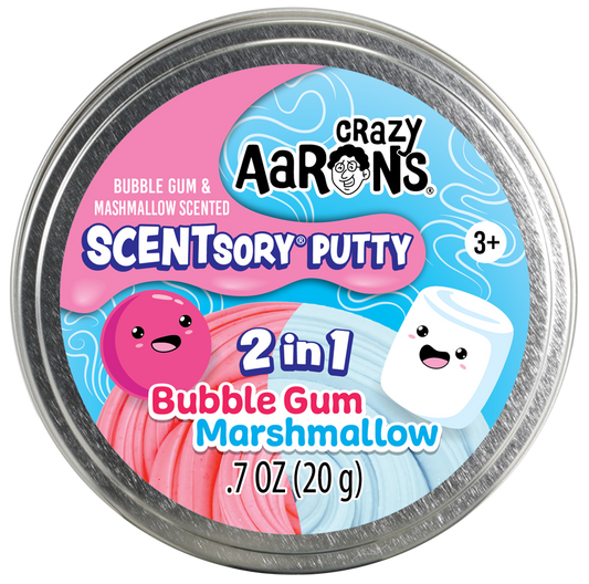 Crazy Aaron's Scentsory Bubble Gum Marshmallow - 2.75" Thinking Putty Tin