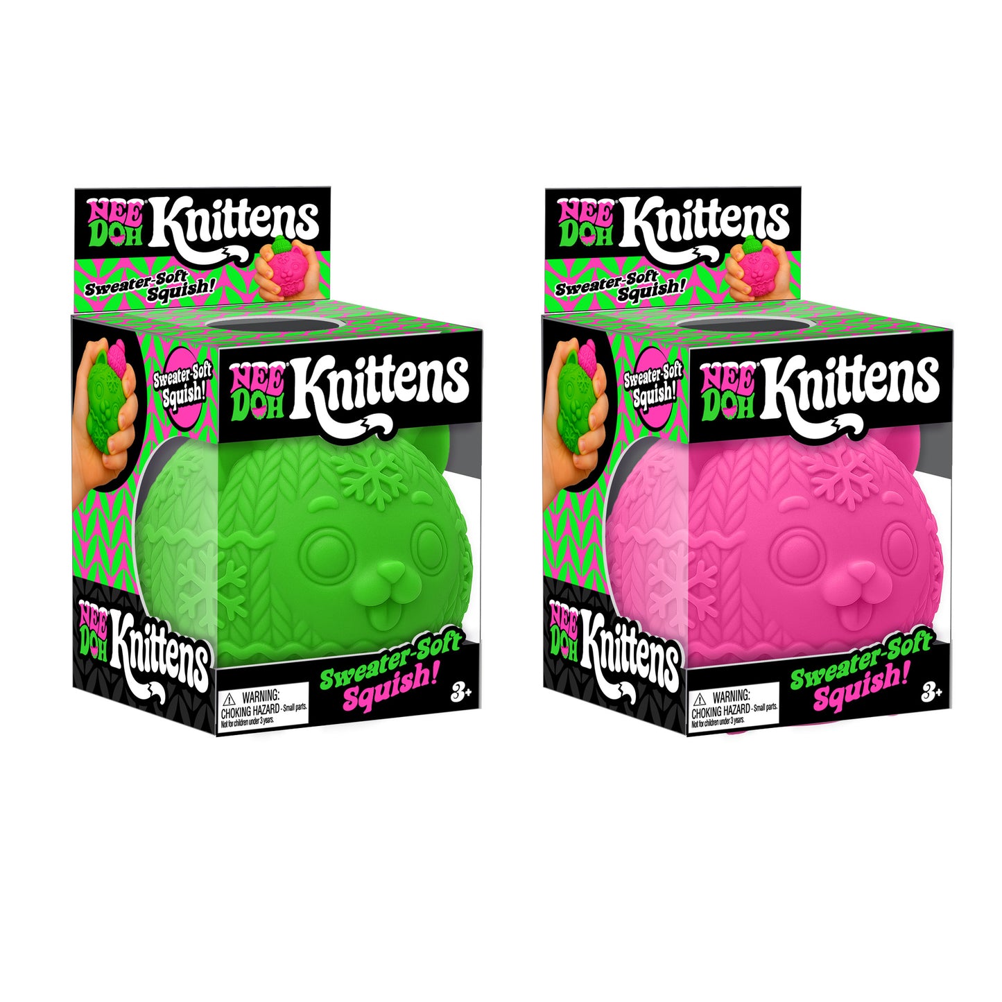 Schylling NeeDoh Squishmas Knittens Squishy Fidget Toy – Assorted Colors