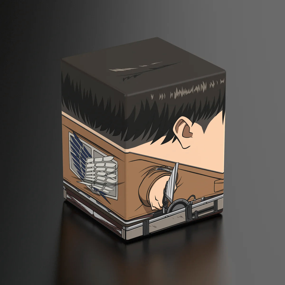 Squaroes Boulder 100+ Deck Box Attack on Titan Levi Ackermann 1ct