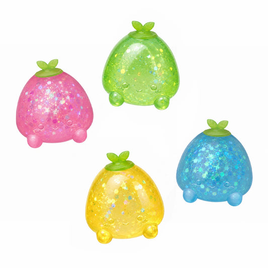 Top Trenz: Super Duper Sugar Squisher – Sticky Glitter Mini Fruit 2-Pack