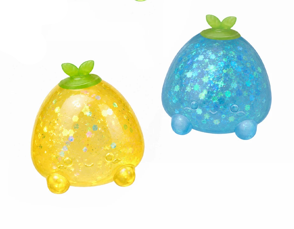 Top Trenz: Super Duper Sugar Squisher – Sticky Glitter Mini Fruit 2-Pack