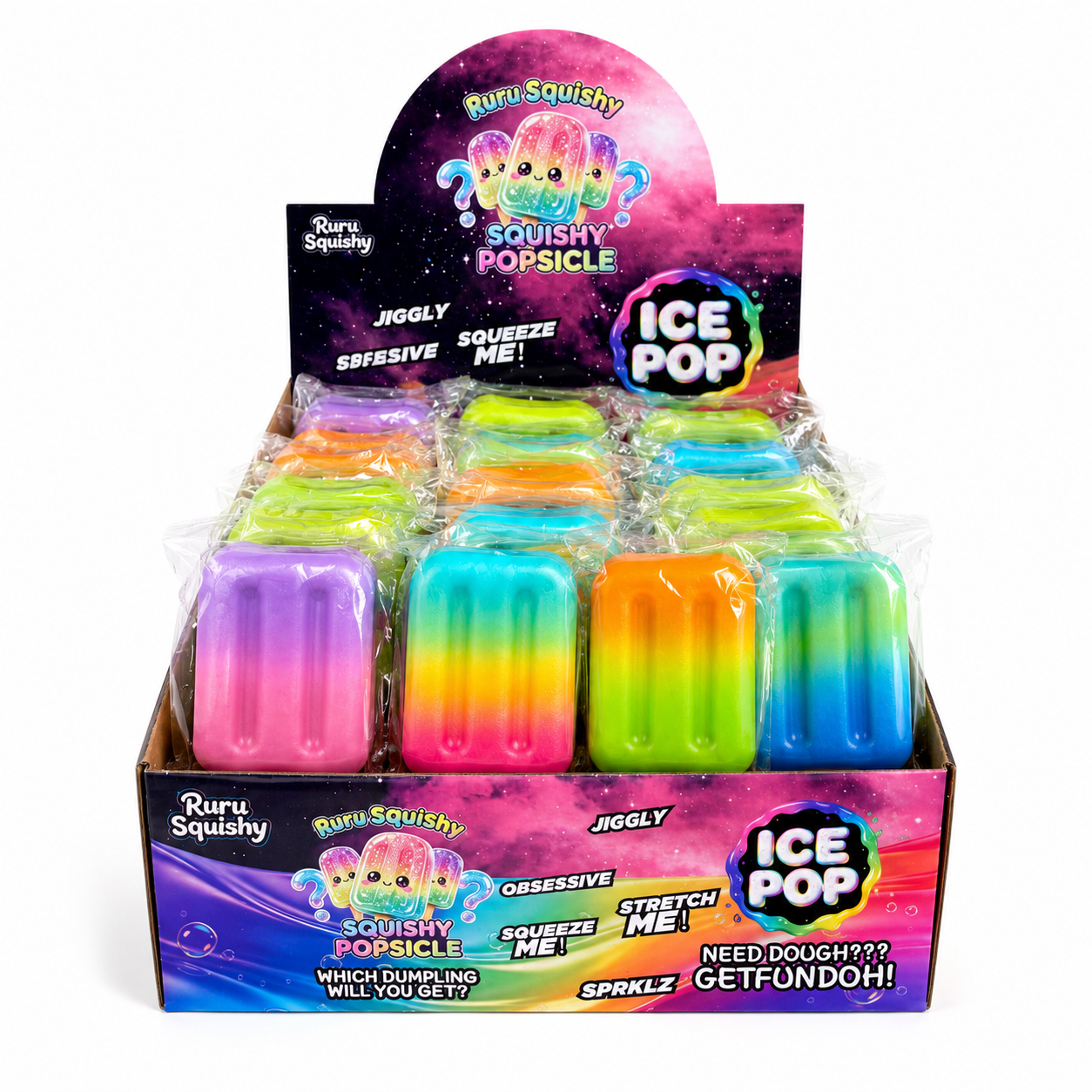 Rainbow Popsicle Slow-Rise Squishy -Sensory Fidget Toy