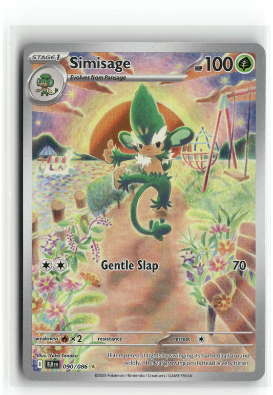 Pokemon Simisage 090/086 Illustration Rare 2025 SV: Black Bolt