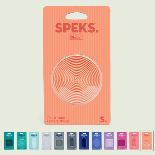 Speks Slabs Silicone Sensory Sticker Fidget – Peel, Stick & Squish Tactile Toy