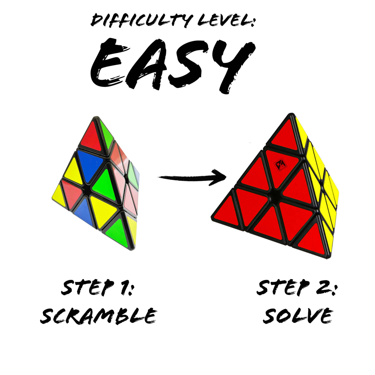 INVERSE Triminx Puzzle: Classic Pyramid Puzzle