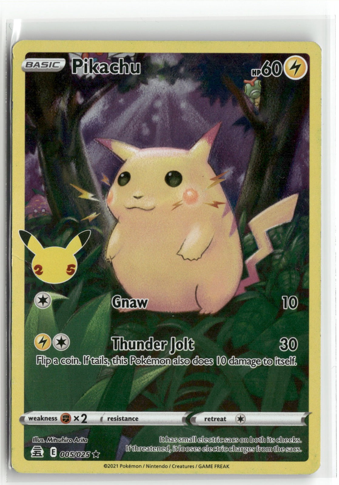 Pokemon Pikachu 005/025 Holo Rare 2021 Celebrations