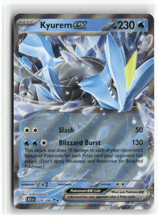 Pokemon Kyurem ex 028/086 Double Rare 2025 SV: Black Bolt