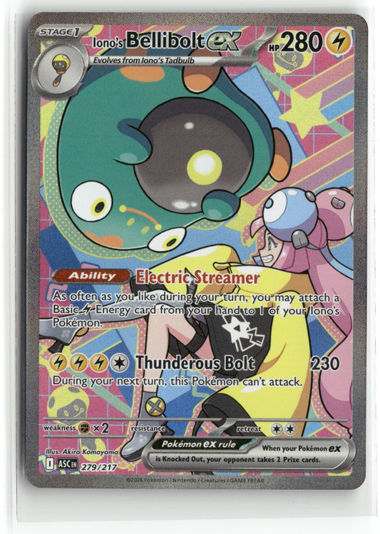 Pokemon Iono's Bellibolt ex 279/217 SIR 2026 ME: Ascended Heroes