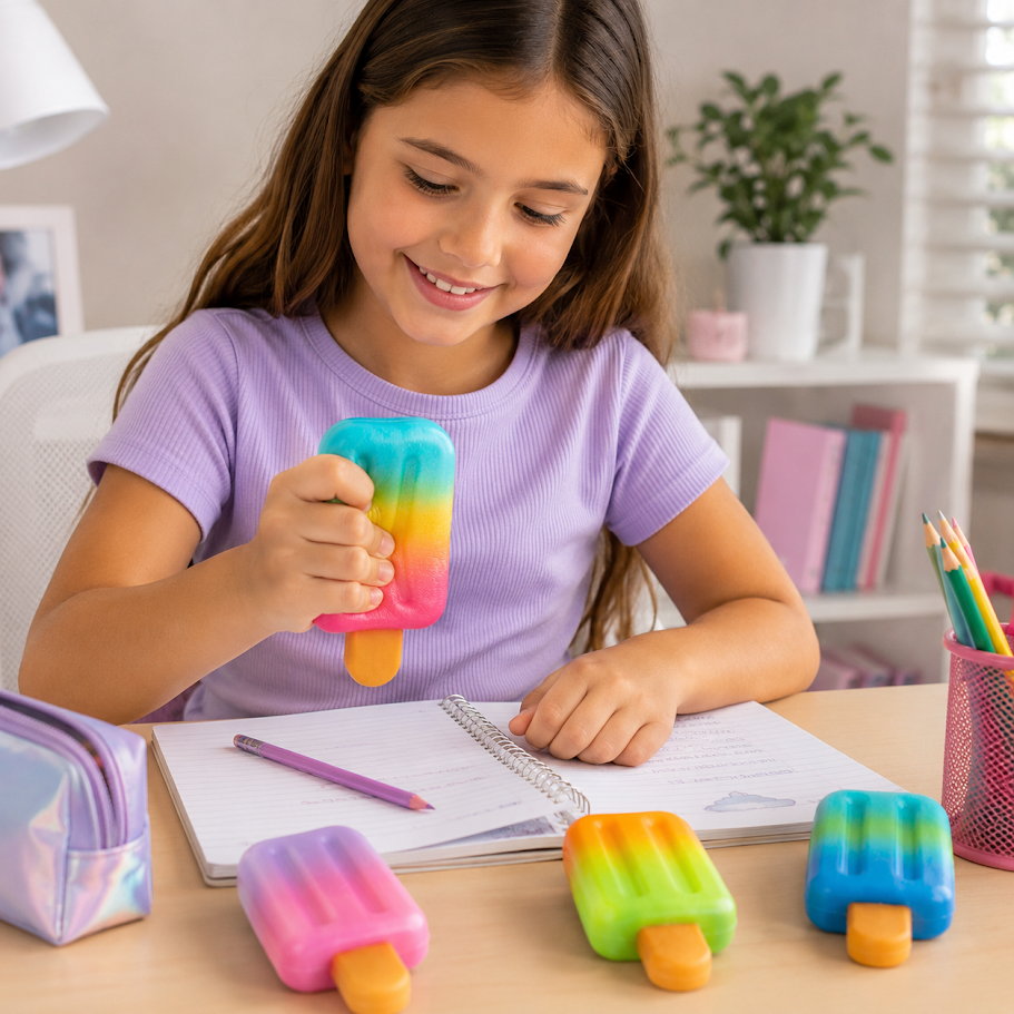 Rainbow Popsicle Slow-Rise Squishy -Sensory Fidget Toy