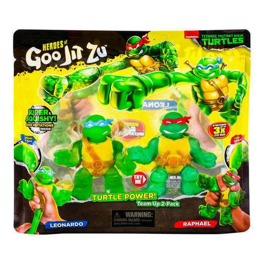Heroes of Goo Jit Zu Teenage Mutant Ninja Turtles Power Team Leonardo and Raphael 2-Pack