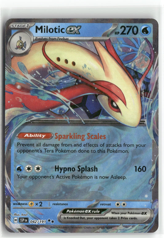 Pokemon Milotic ex 042/191 Double Rare 2024 SV08: Surging Sparks