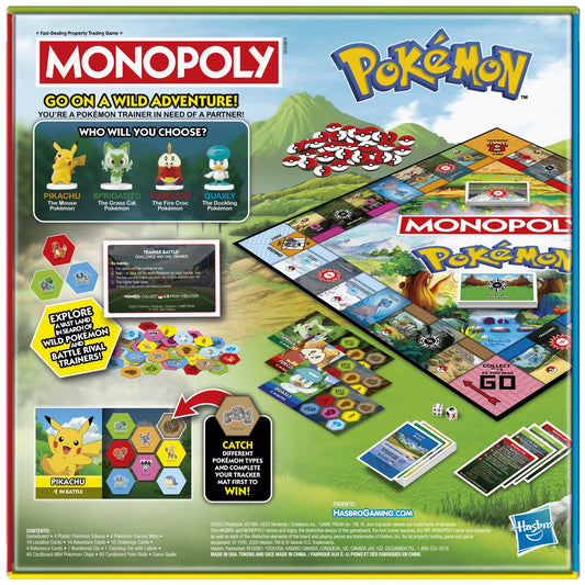 Monopoly Pokémon Edition Board Game, Games for Pokémon Fans