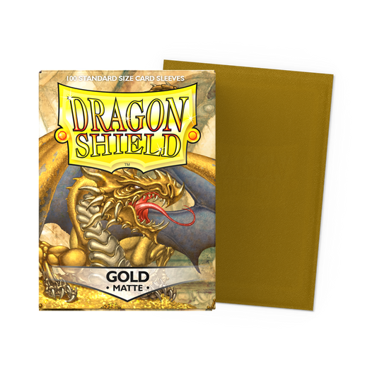 Dragon Shield Sleeves: Standard - Matte Gold (100 ct.)