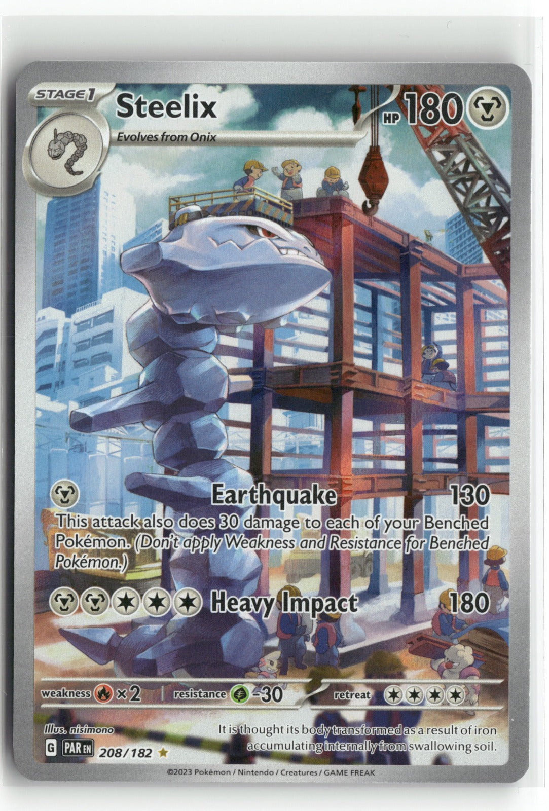 Pokemon SV04: Paradox Rift Steelix 208/182 Holo