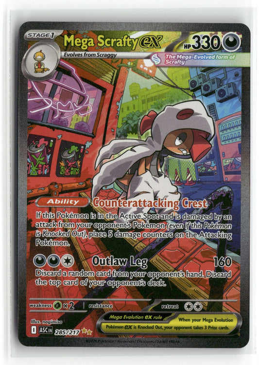 Pokemon Mega Scrafty ex 285/217 SIR 2026 ME: Ascended Heroes