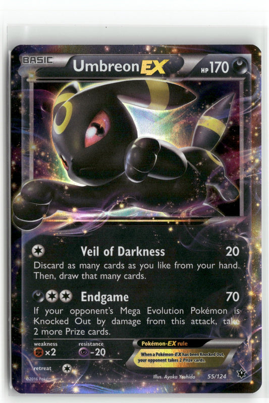 Pokemon Umbreon EX 55/124 Ultra Rare 2016 XY - Fates Collide