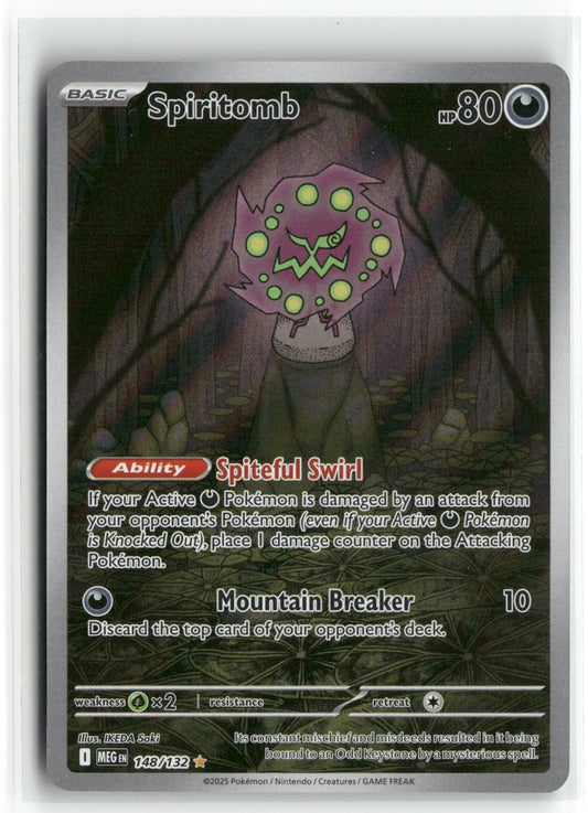 Pokemon Spiritomb 148/132 Illustration Rare 2025 ME01: Mega Evolution