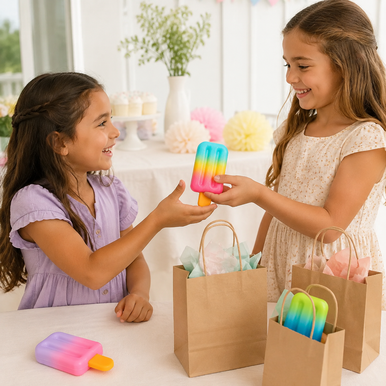 Rainbow Popsicle Slow-Rise Squishy -Sensory Fidget Toy