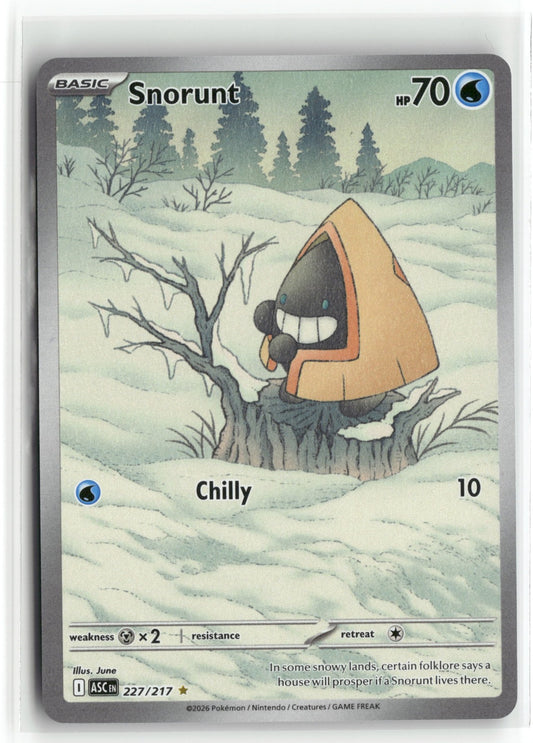 Pokemon Snorunt 227/217 Illustration Rare 2026 ME: Ascended Heroes