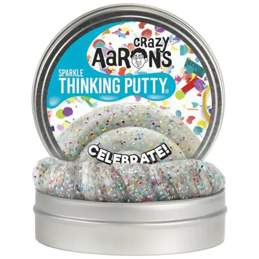 Crazy Aaron's Celebrate 4" Thinking Putty Tin