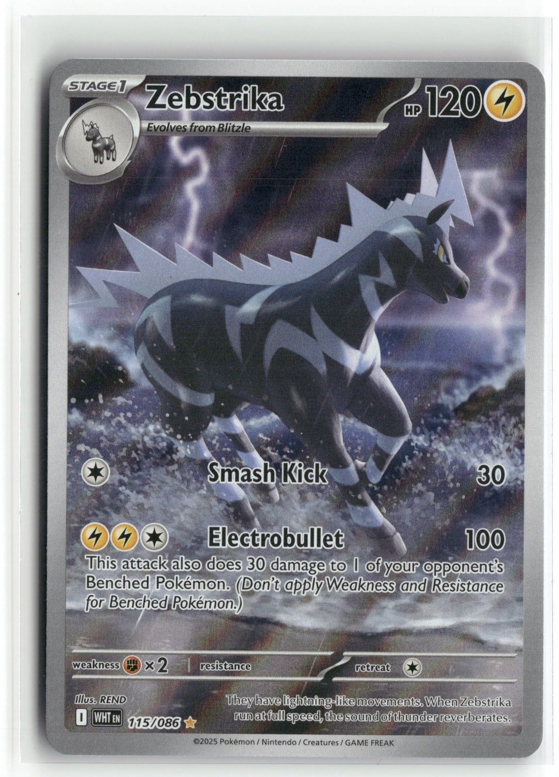 Pokemon SV: White Flare Zebstrika 115/086 Holo
