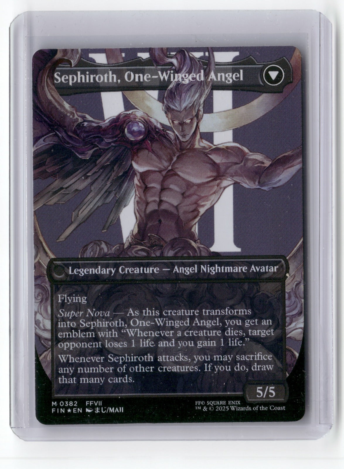Sephiroth, Fabled SOLDIER (0382) (Borderless) M FINAL FANTASY 382 Foil (Back)