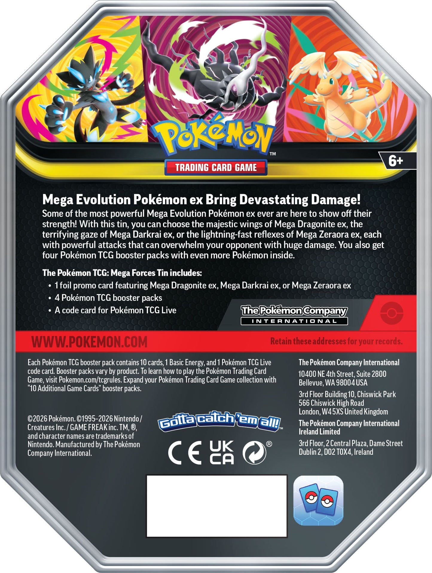 Pokémon TCG: Mega Forces Tin