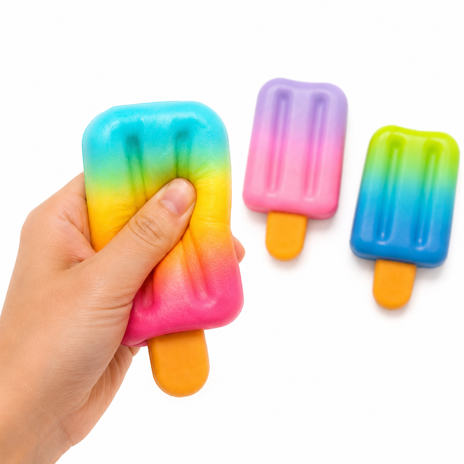 Rainbow Popsicle Slow-Rise Squishy -Sensory Fidget Toy