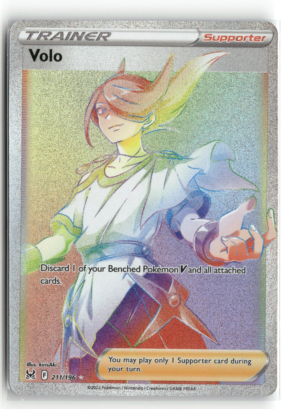 Pokemon Volo (Secret) 211/196 Secret Rare 2022 SWSH11: Lost Origin
