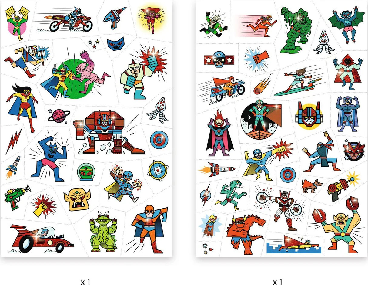 Djeco Heroes vs Villains Tattoos