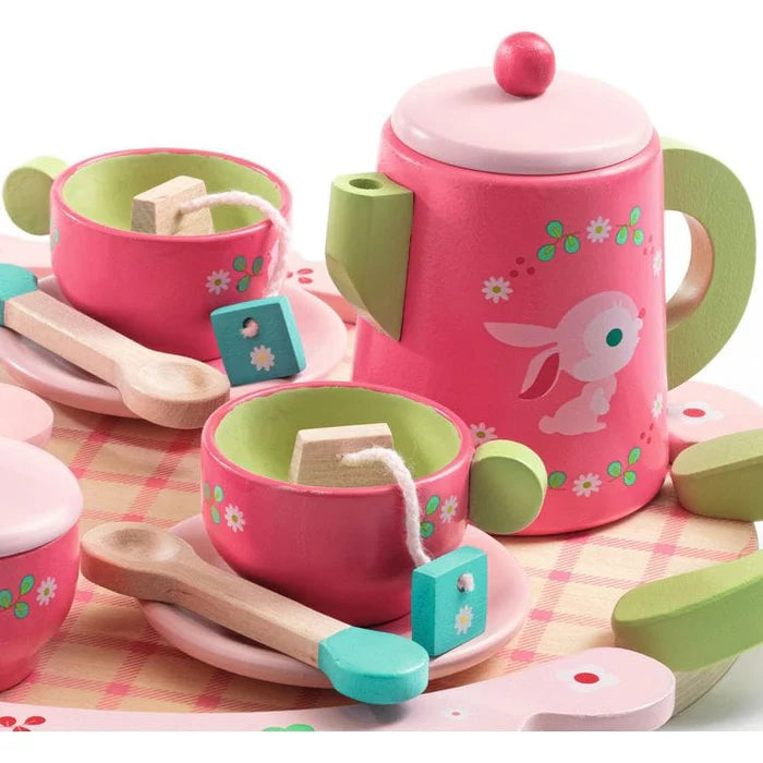 Djeco Lili Rose Tea Party Pretend Play Set