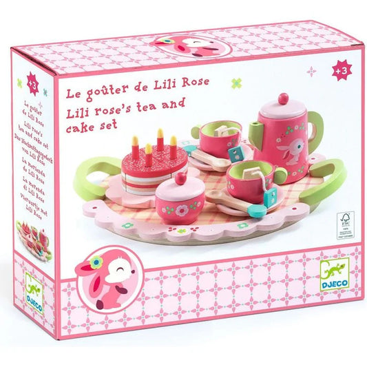 Djeco Lili Rose Tea Party Pretend Play Set
