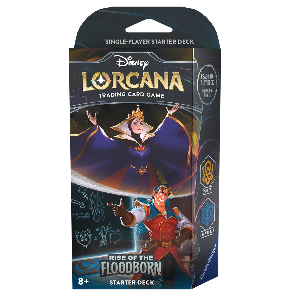 Disney Lorcana: Rise of the Floodborn - Starter Deck - Amber & Sapphire